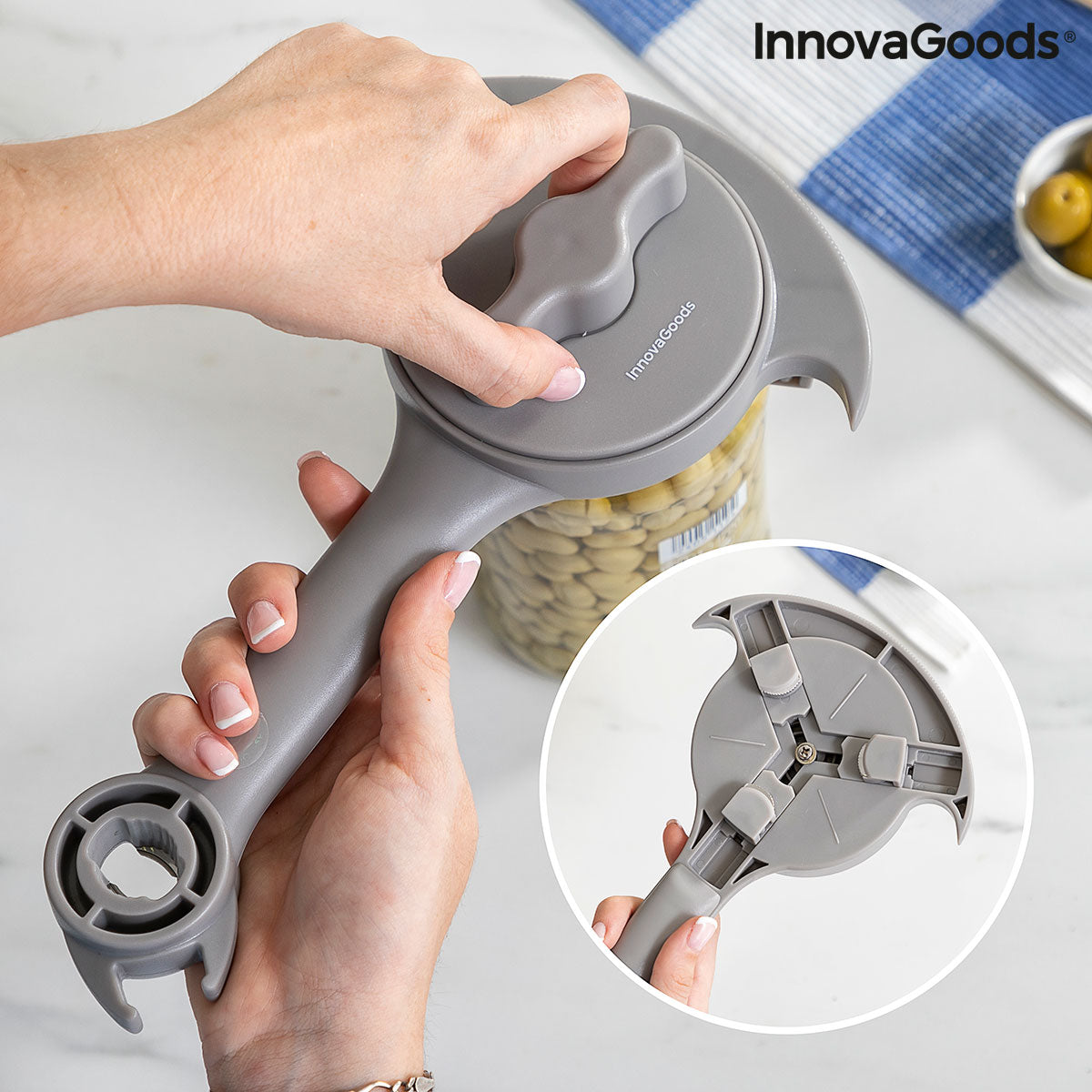 Multifunction Adjustable Lid Opener for Jars, Tins and Bottles Tapof